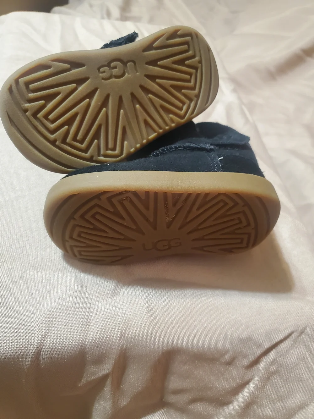 UGG Kids Black Suede Cozy Winter Boots